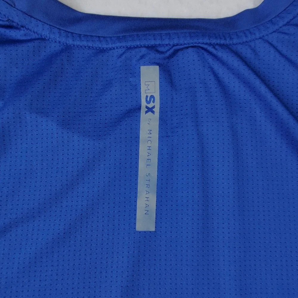 NY Giants MSX Michael Strahan‎ Sleeveless Shirt Mens Large Blue NFL Tank - Picture 7 of 9
